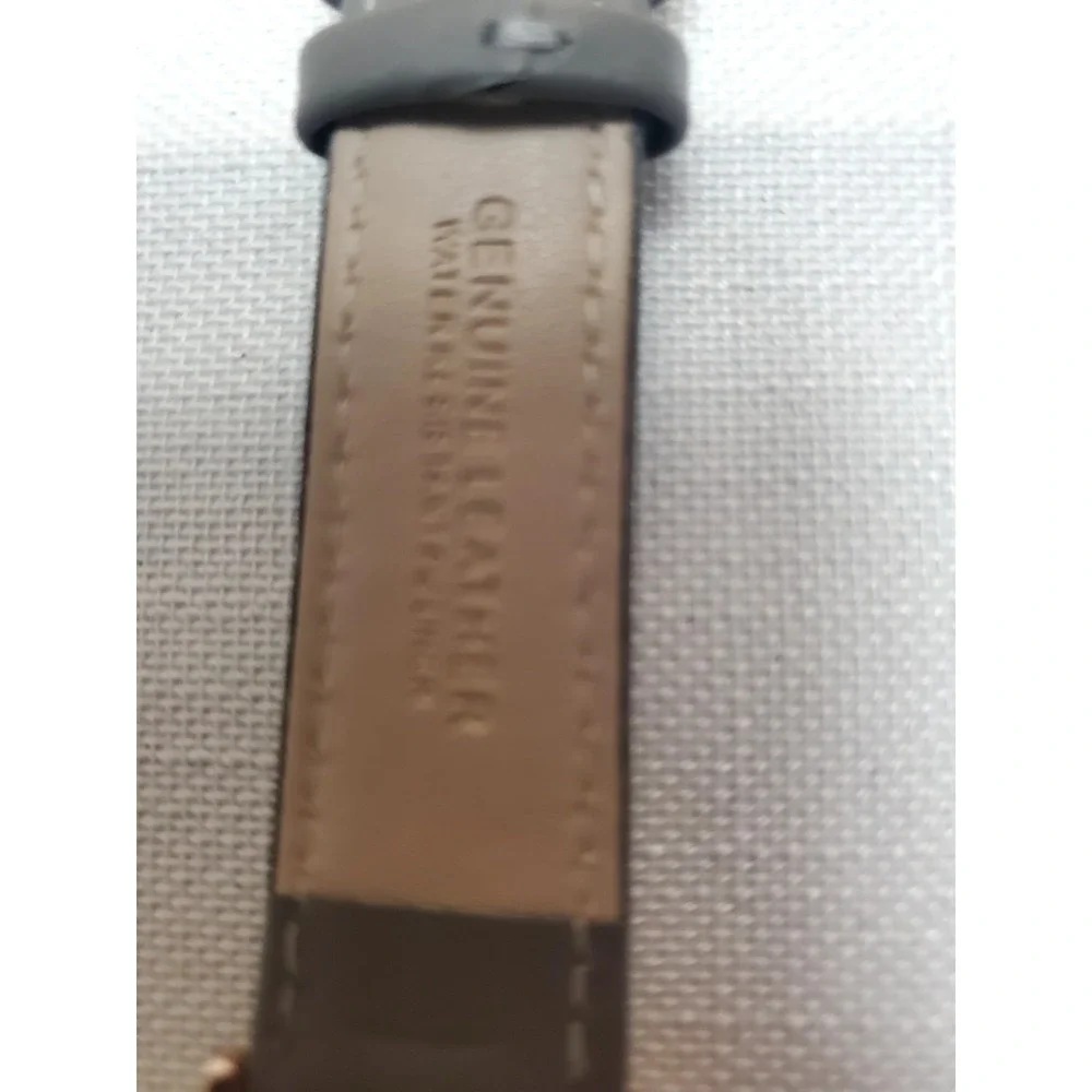Monroe Maestro Classique Women's Watch Sunburst‎ Rose Gold Gray Genuine Leather
